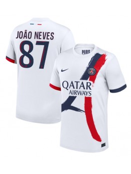 Paris Saint-Germain Joao Neves #87 Replika Borta Kläder 2024-25 Kortärmad